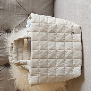 Brand New Lululemon Quilted Grid Crossbody Bag In Off White